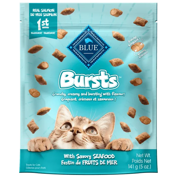 BLUE Bursts Cat Treats; Savory Seafood