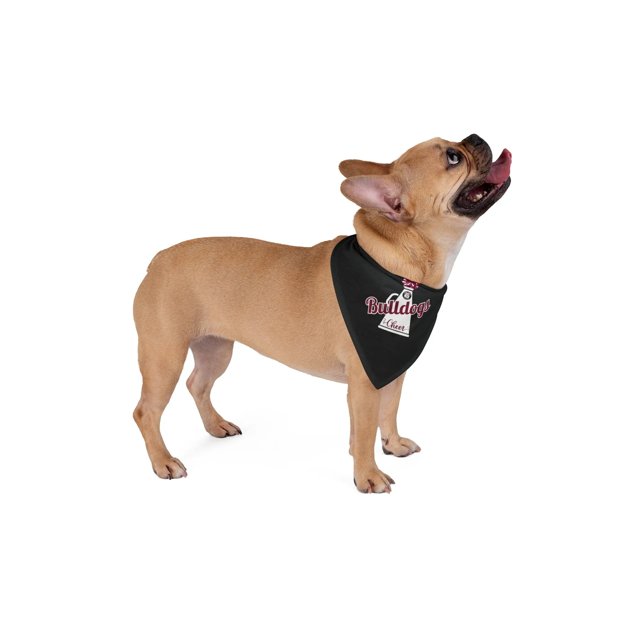 Bulldogs Cheer Pet Bandana, Dog Adopt Me Bandana, Dog customizable bandana, Dog Collar Bandana, Adopt Me Bandana