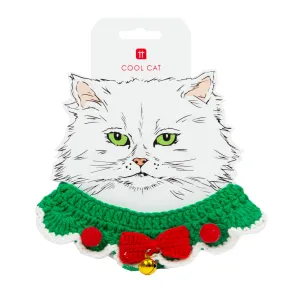 Christmas Crochet Cat Collar