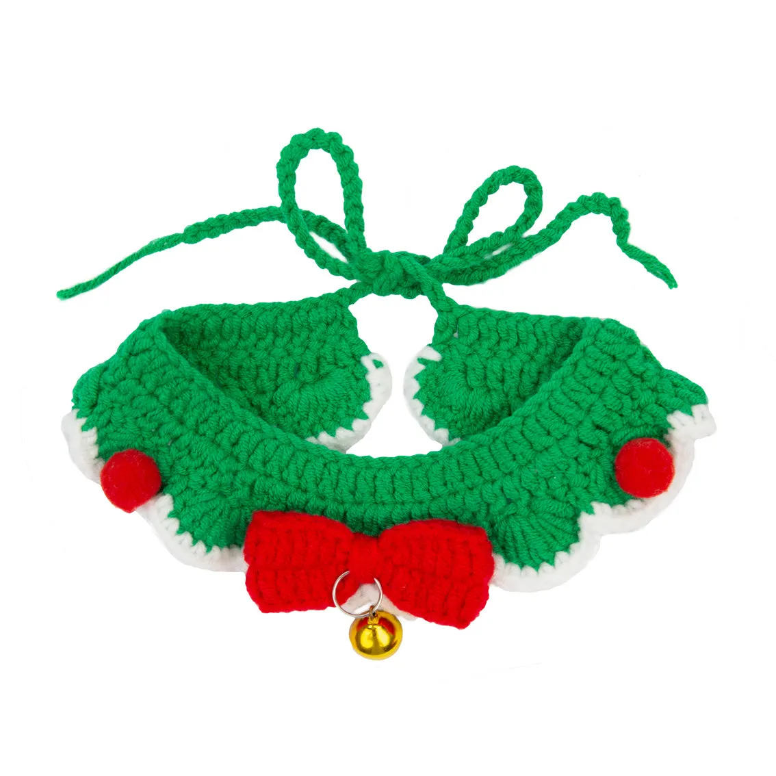 Christmas Crochet Cat Collar