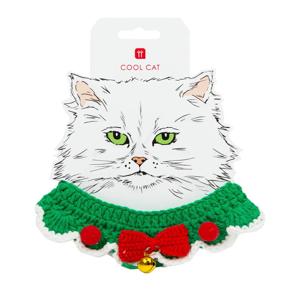 Christmas Crochet Cat Collar