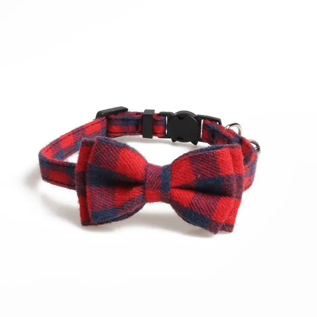 Colorful Plaid Small Dogs Collars Striped