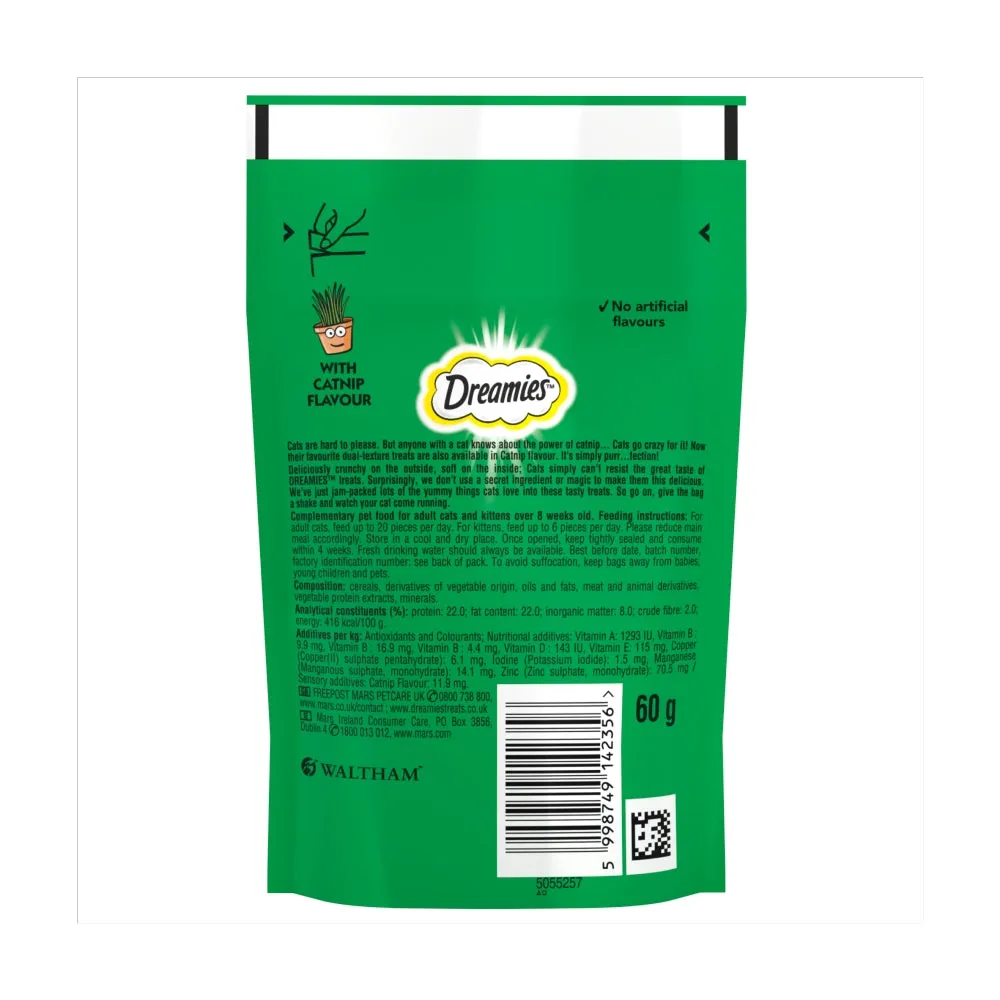 Dreamies Cat Treats - Catnip 60g