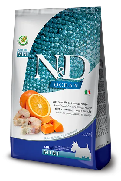 Farmina N&D Ocean Cod & Pumpkin for Adult Dogs Mini Dry Food