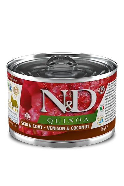 Farmina N&D Quinoa Skin & Coat Venison & Coconut Recipe Wet Dog Food Mini