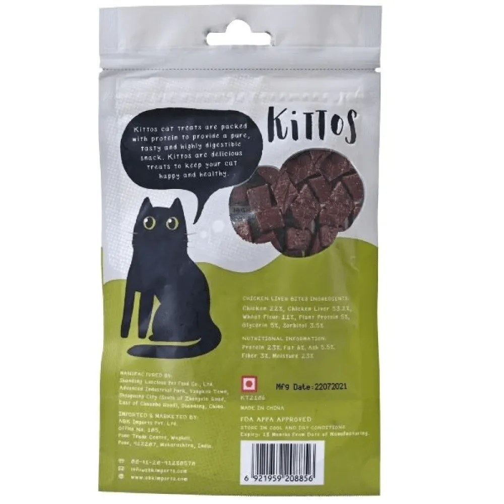Kittos Purr Fect Chicken Liver Bites Cat Treat