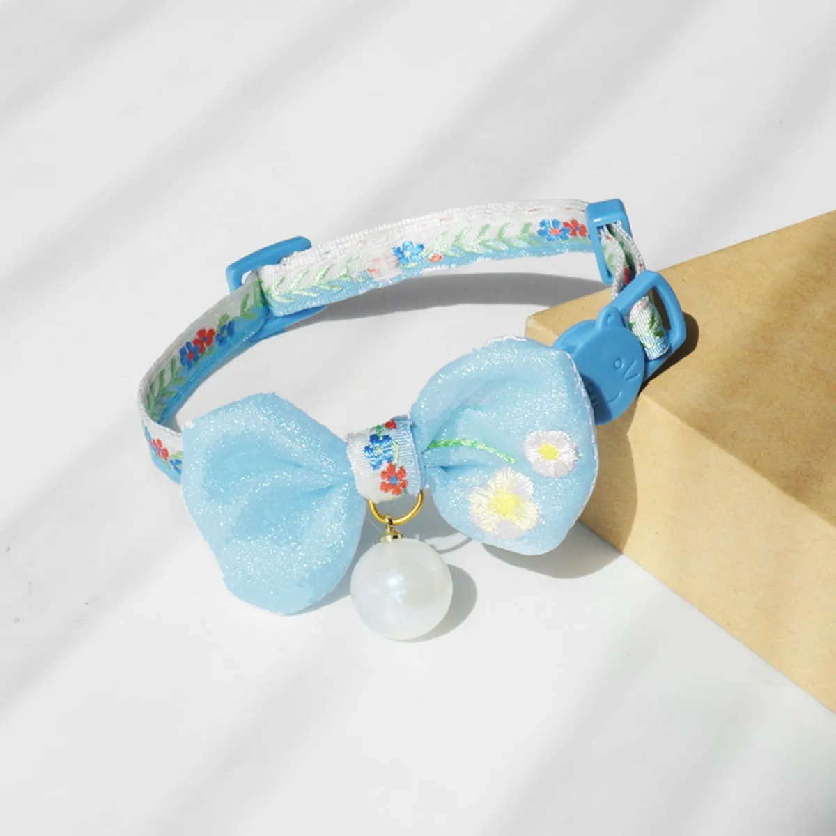 Mokka - Floral Bow Tie Cat Collars