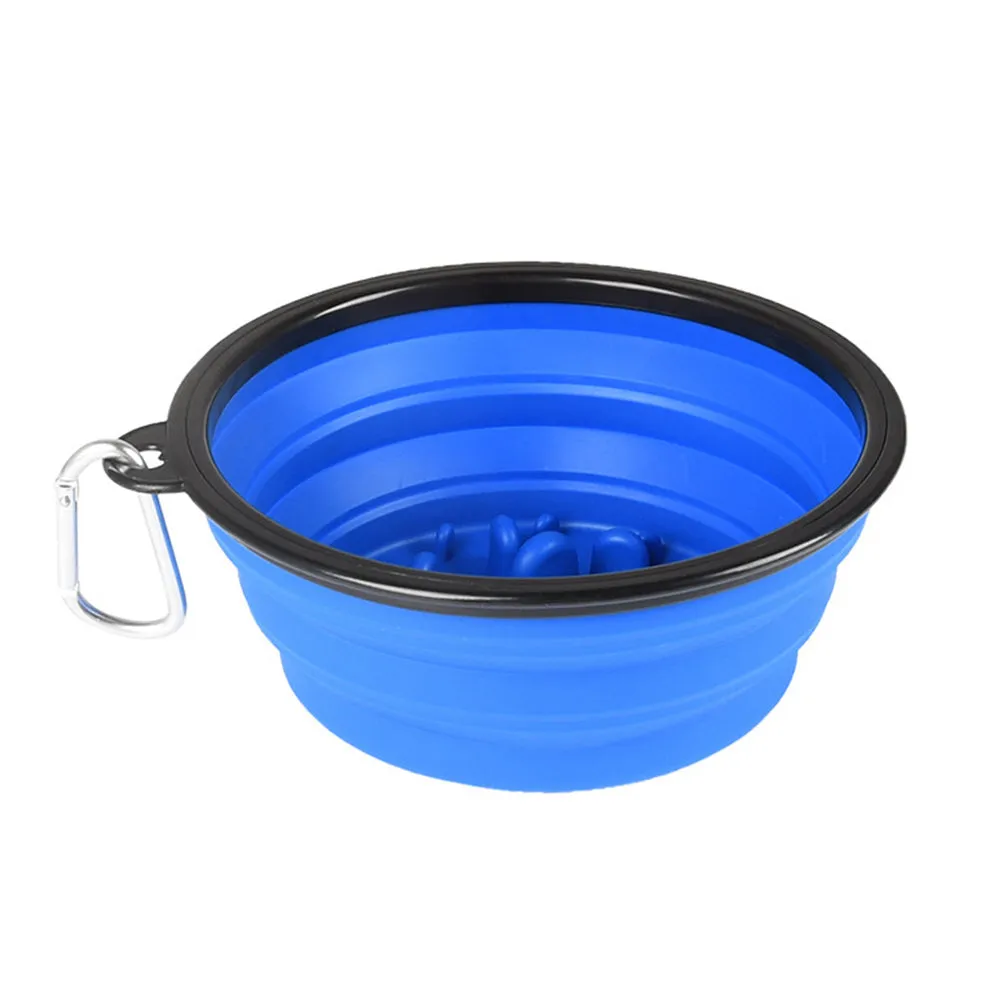 PAWS ASIA Suppliers Dropshipping Multi Color Collapsible Travel Portable Slow Feeder Raised Pet Bowl Dog Cat On Sale