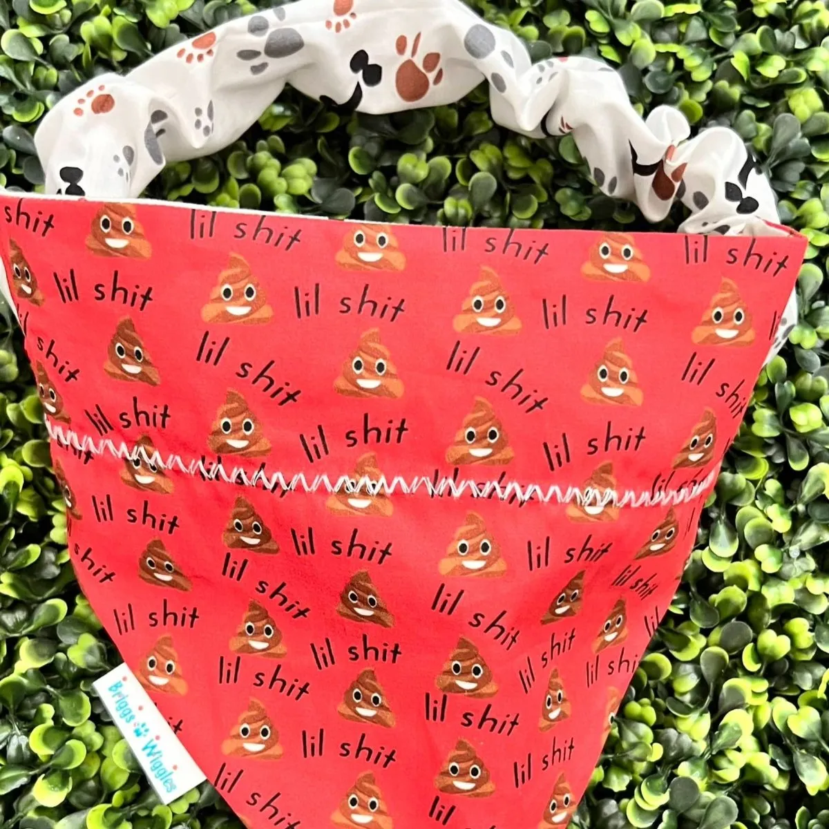Smiley 💩 Dog Bandana - Funny & Handmade Pet Accessory