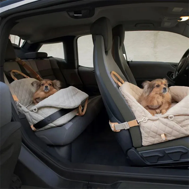 Vvsha  Dog Carrier Handbag Luxury Car Seat Pet Travel Bed for Small Dogs Cat Portable Washable Puppy Carrier Tote Safety Pet Bag