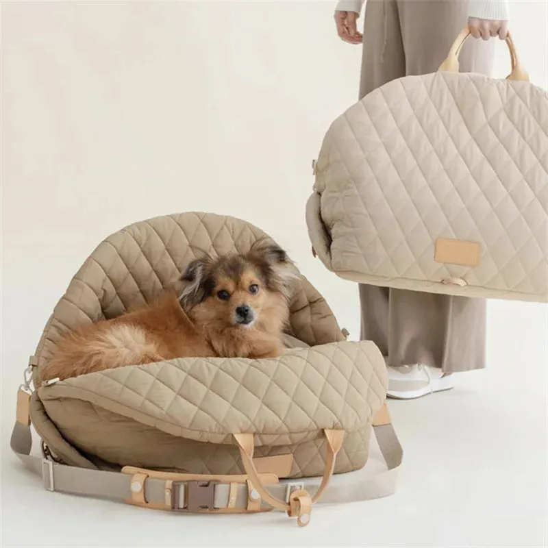 Vvsha  Dog Carrier Handbag Luxury Car Seat Pet Travel Bed for Small Dogs Cat Portable Washable Puppy Carrier Tote Safety Pet Bag
