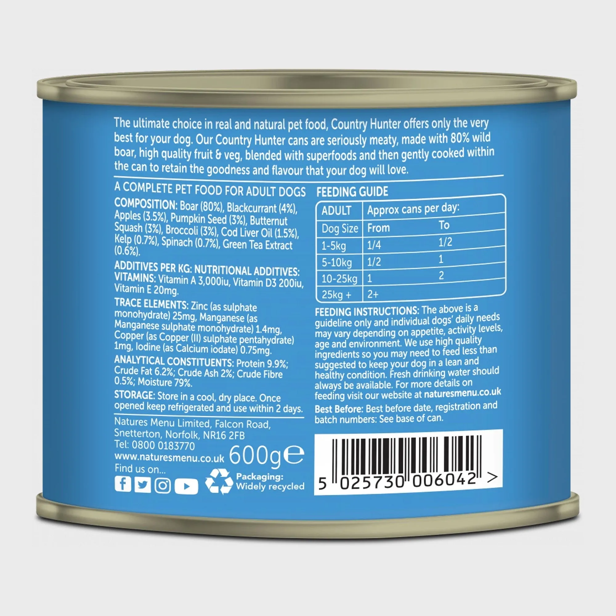 WILD BOAR WITH SUPERFOOD CANS 600g